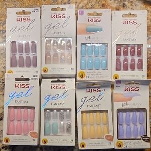 KISS Gel Fantasy Nail Kit - Pink, Blue, Silver, Yellow